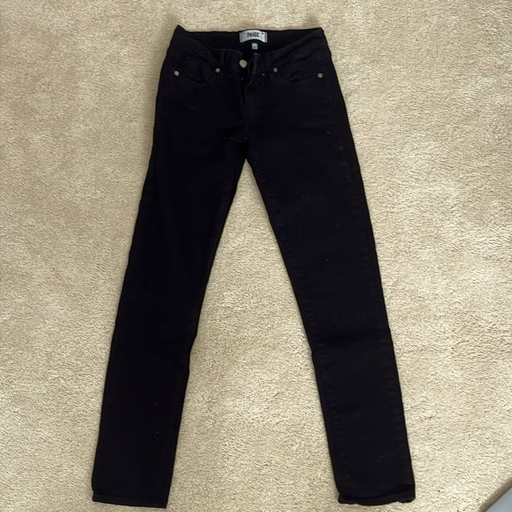 PAIGE black straight leg jeans size 26